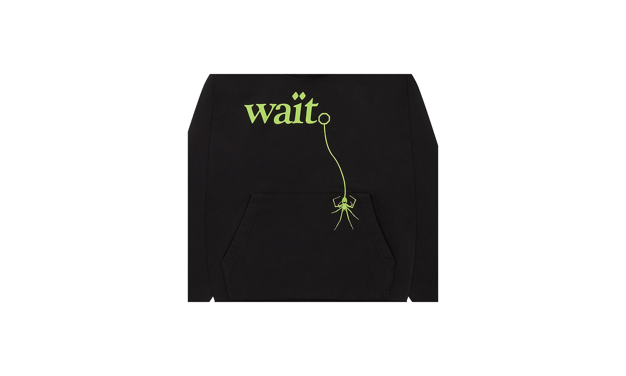 Wait Hoodie "Black / Green" SP5der214