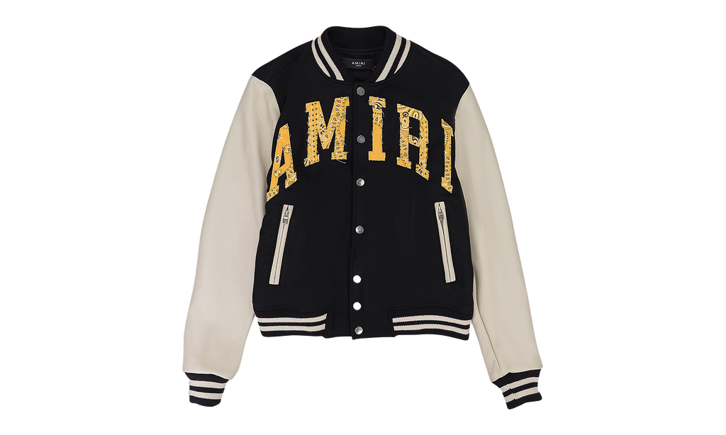 Vintage Applique Varsity Jacket "Black" MOS007 001