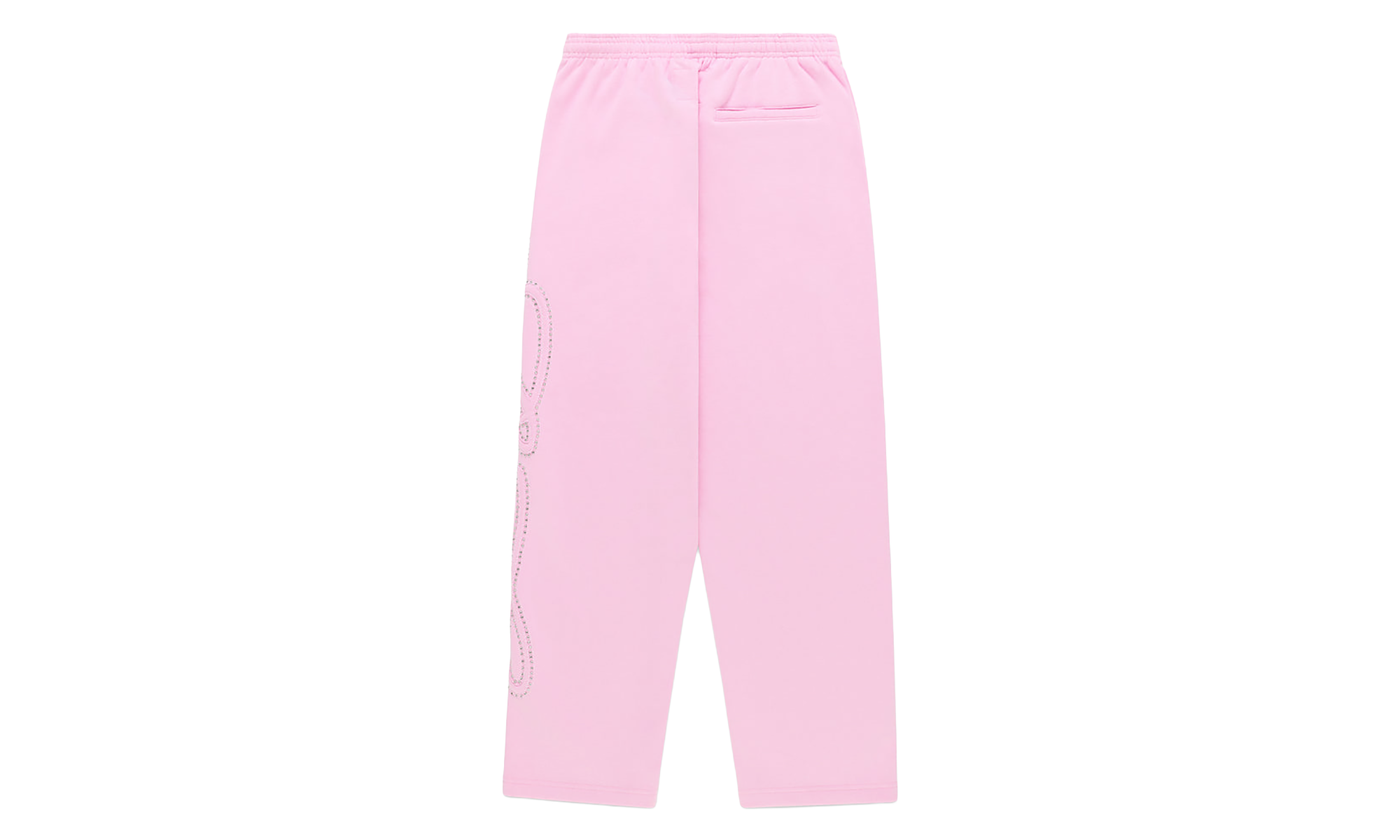 Rhinestone Script Wide Leg Sweatpants "Light Pink" SP5der350