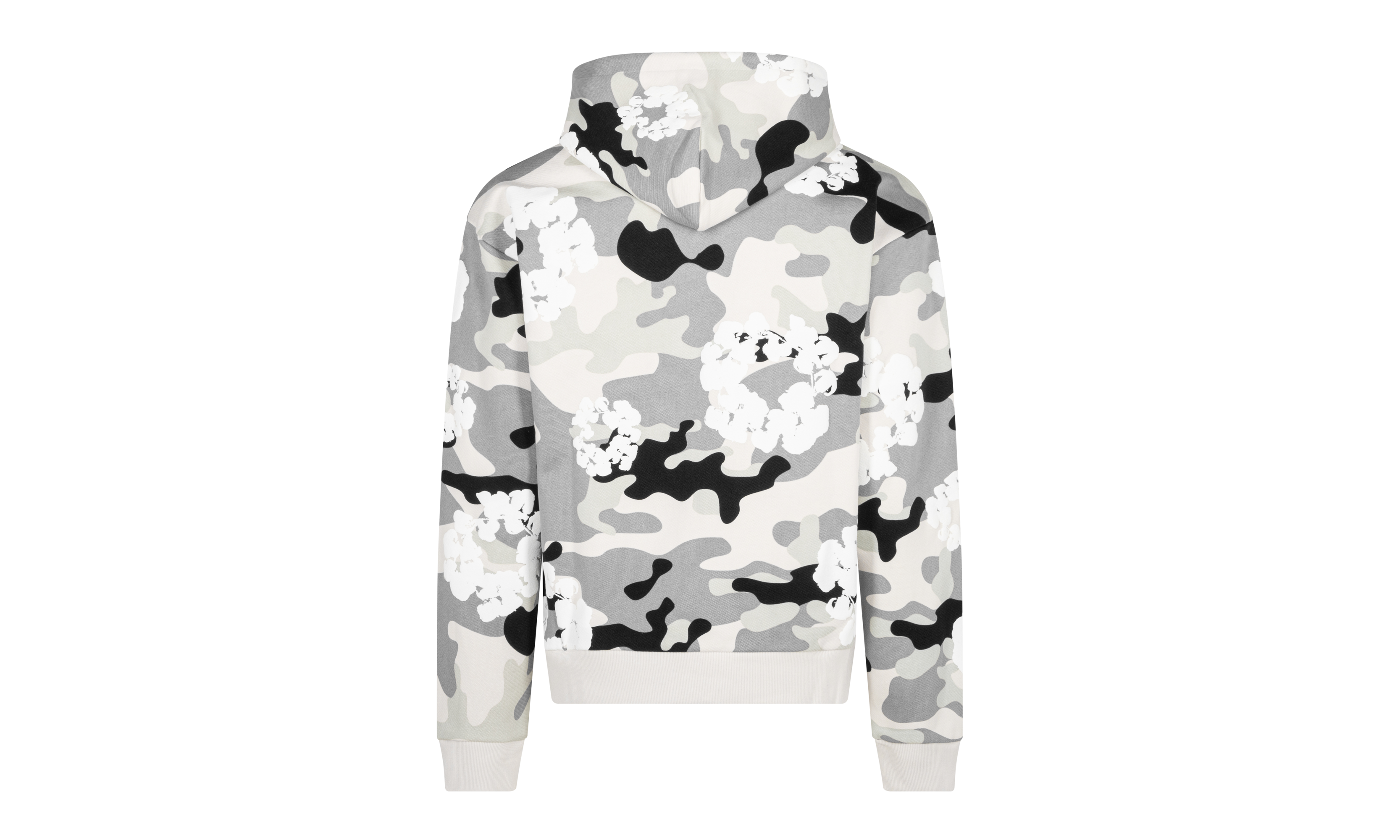 Cotton Wreath Zip Hoodie "White Camo" DT063