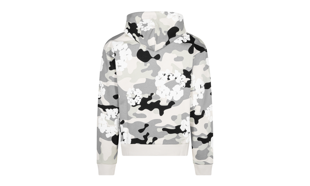 Cotton Wreath Zip Hoodie "White Camo" DT063