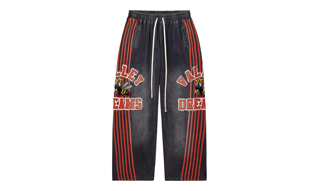 Twisted 6 Stripe Bee Sweatpants "Black / Red" 4UASJP57