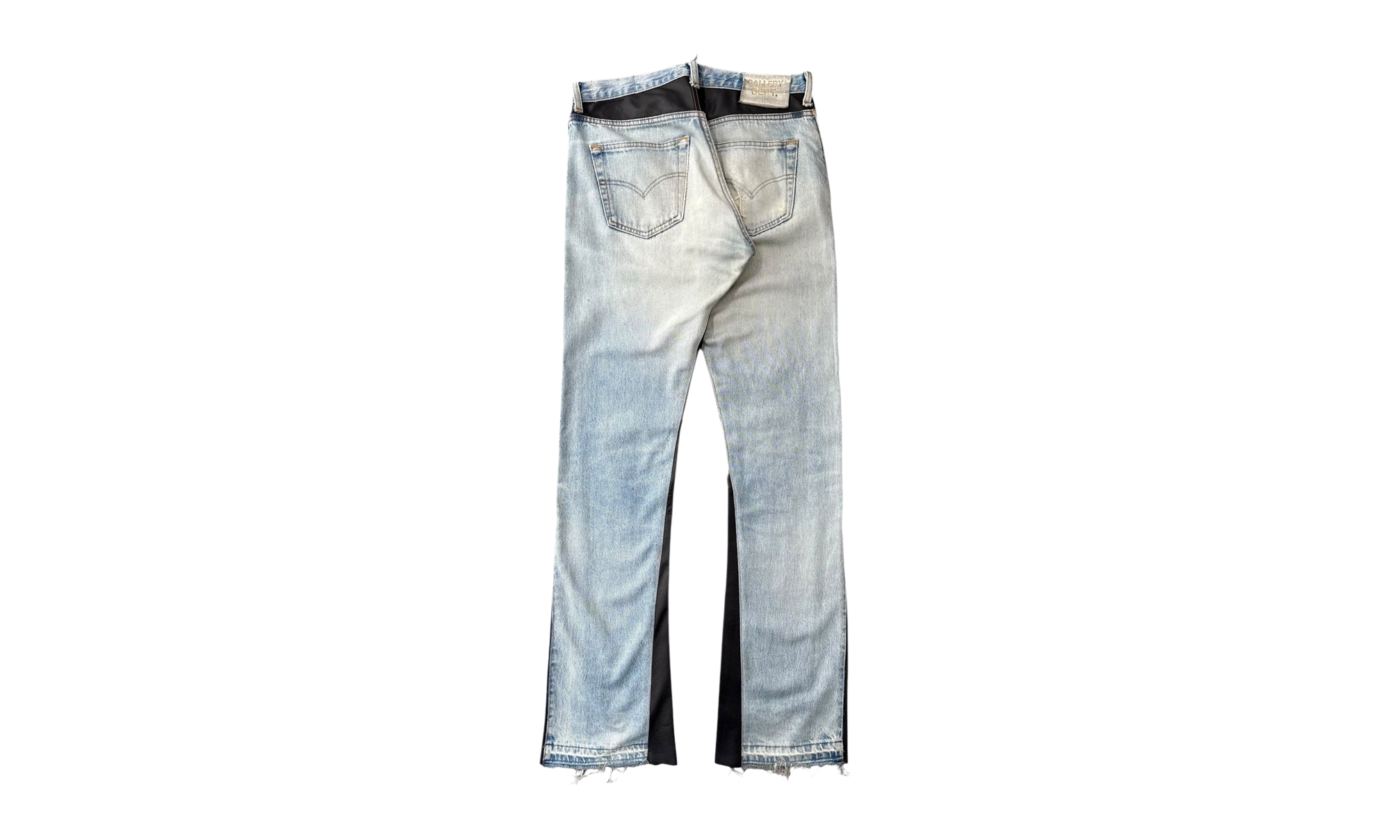 Bronco Leather Flare G Patch Jeans "Indigo Black" GD107