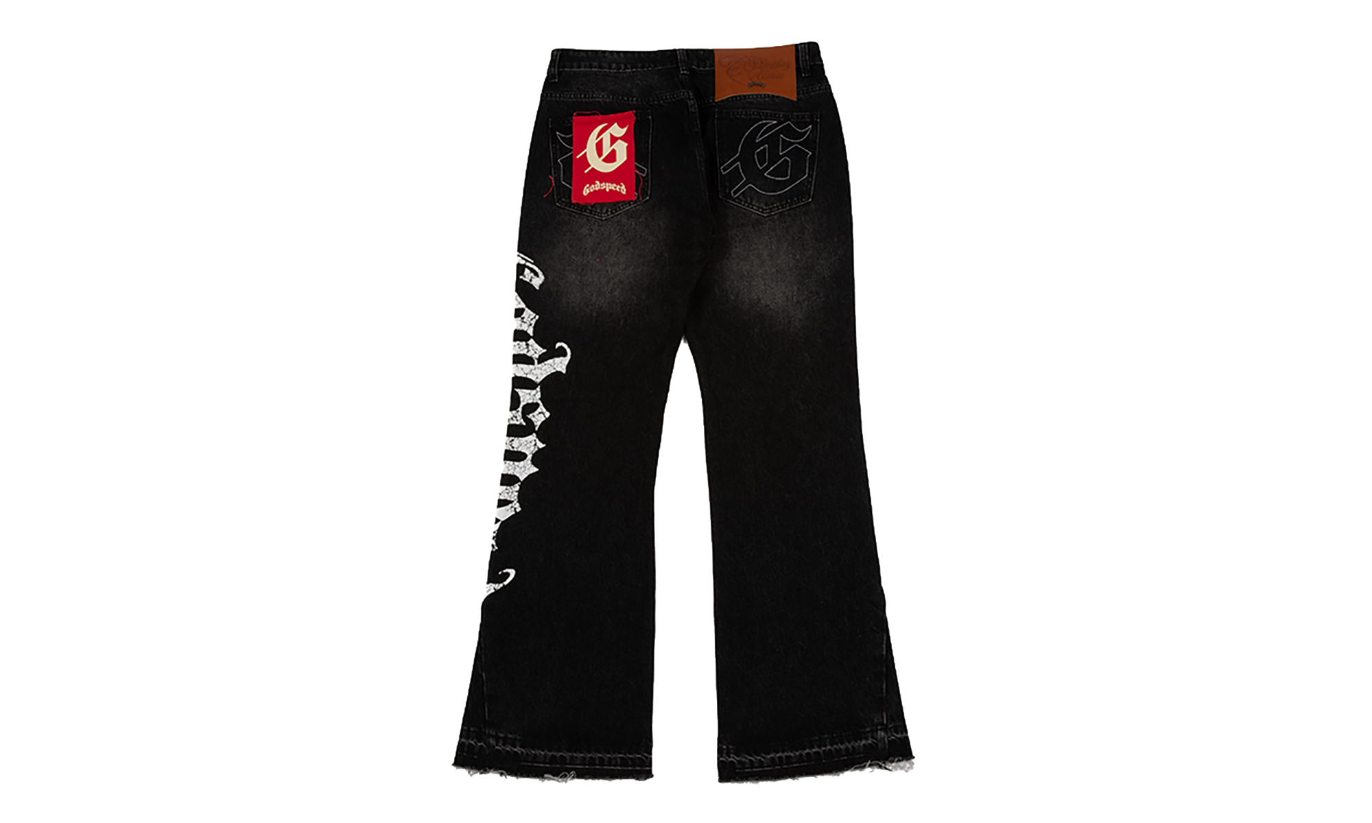 OG Logo Flared Denim Jeans "Grey Wash" GS116
