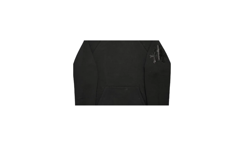 Triple Cross Leather Patch Pullover Hoodie "Black" CHRM0471