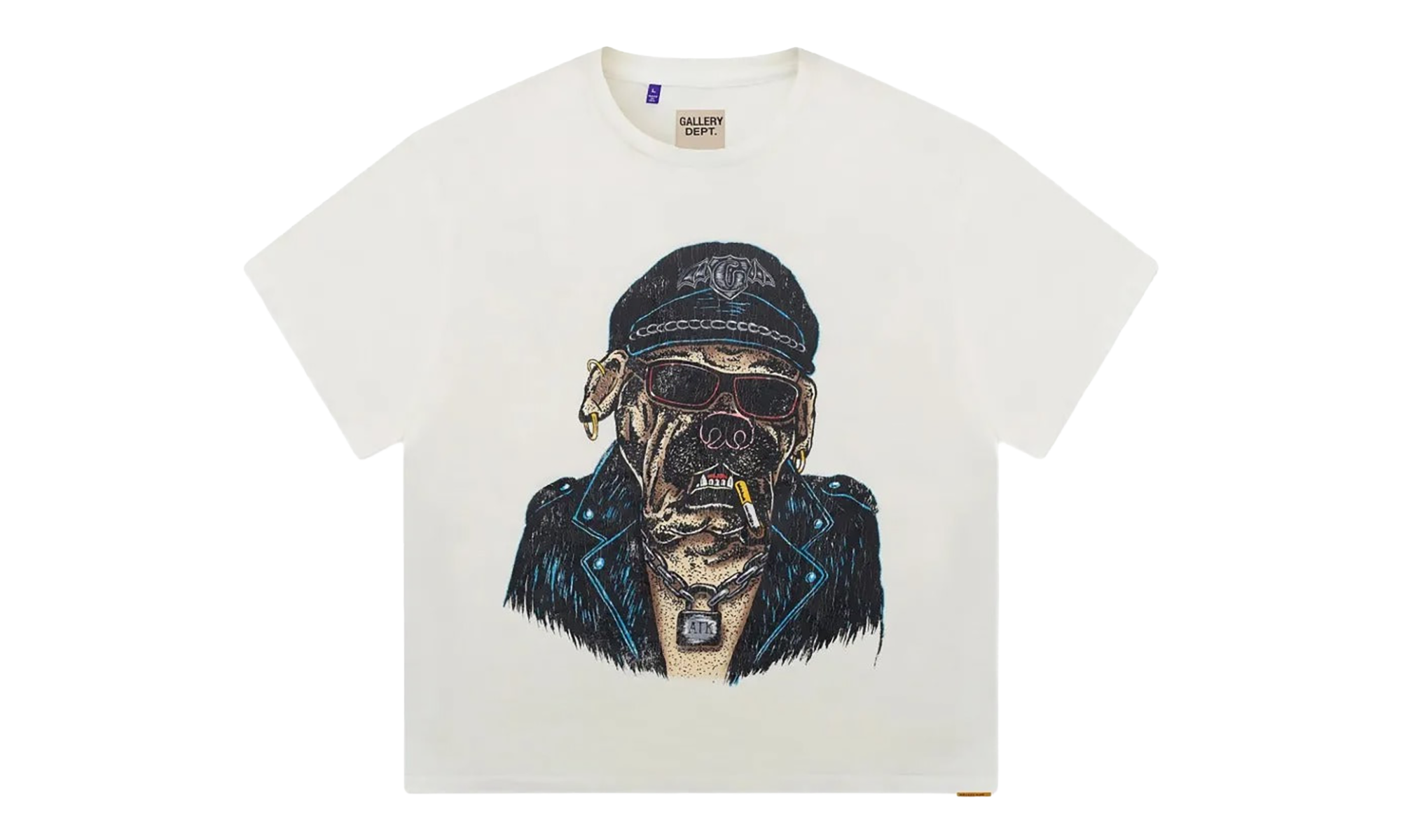 Oct Biker Dog Tee "Light Archival White" GD102