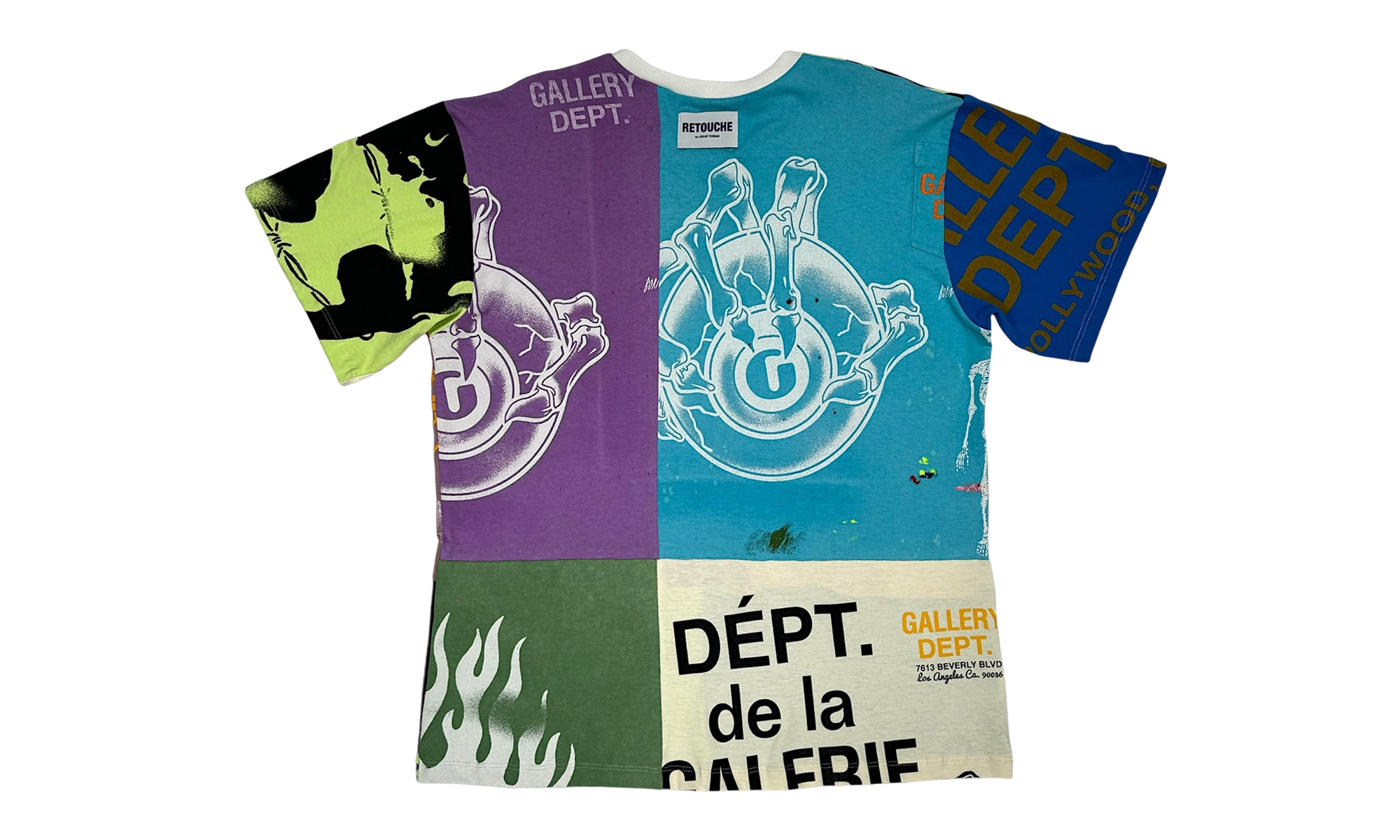 Retouche Reworked Short Sleeve Tee Shirt "Multicolor" GD116