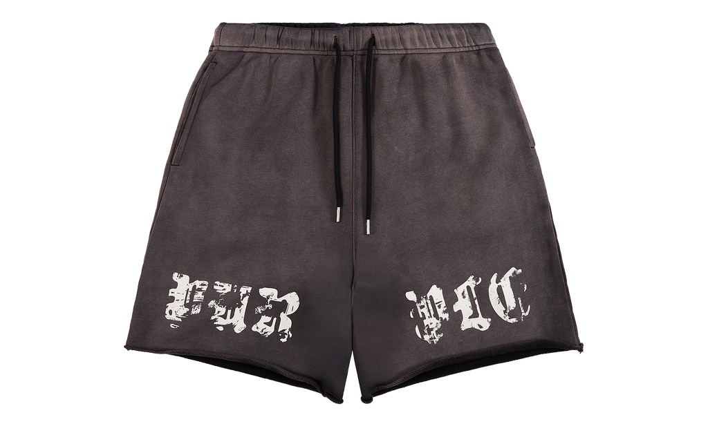 Worn Gothic Sweatshort "Black" P446 HWSP226
