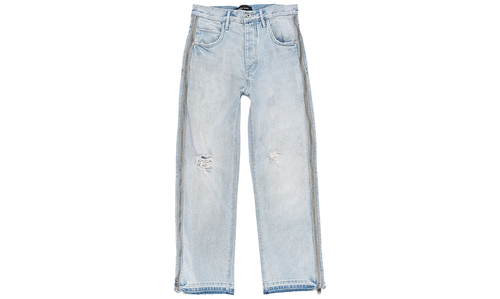 FULL SIDE ZIP LIGHT INDIGO "Blue" P018 FSZL723