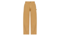 Button Up Zipper Straight Leg Trousers "Camel" MON52