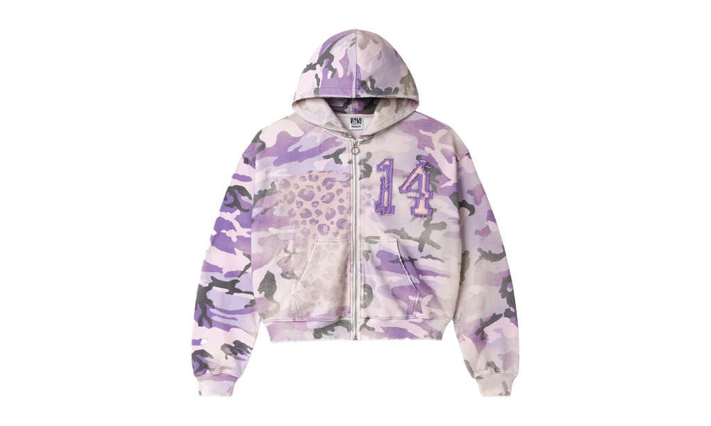 Cheetah Camo Zip Up Hoodie "Purple Camo" VALE 07 007 PWZU PP