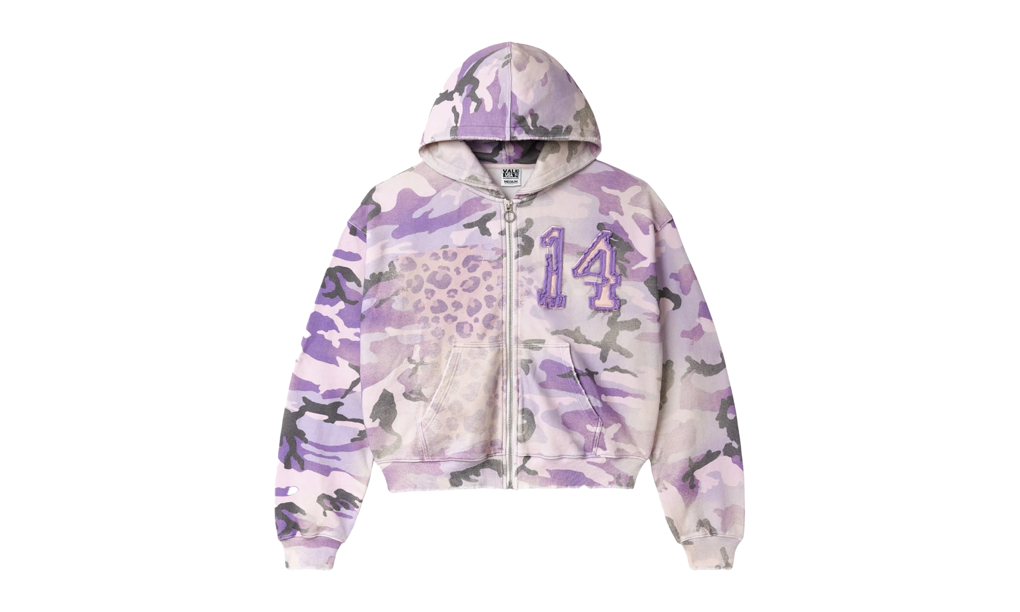 Cheetah Camo Zip Up Hoodie "Purple Camo" VALE 07 007 PWZU PP