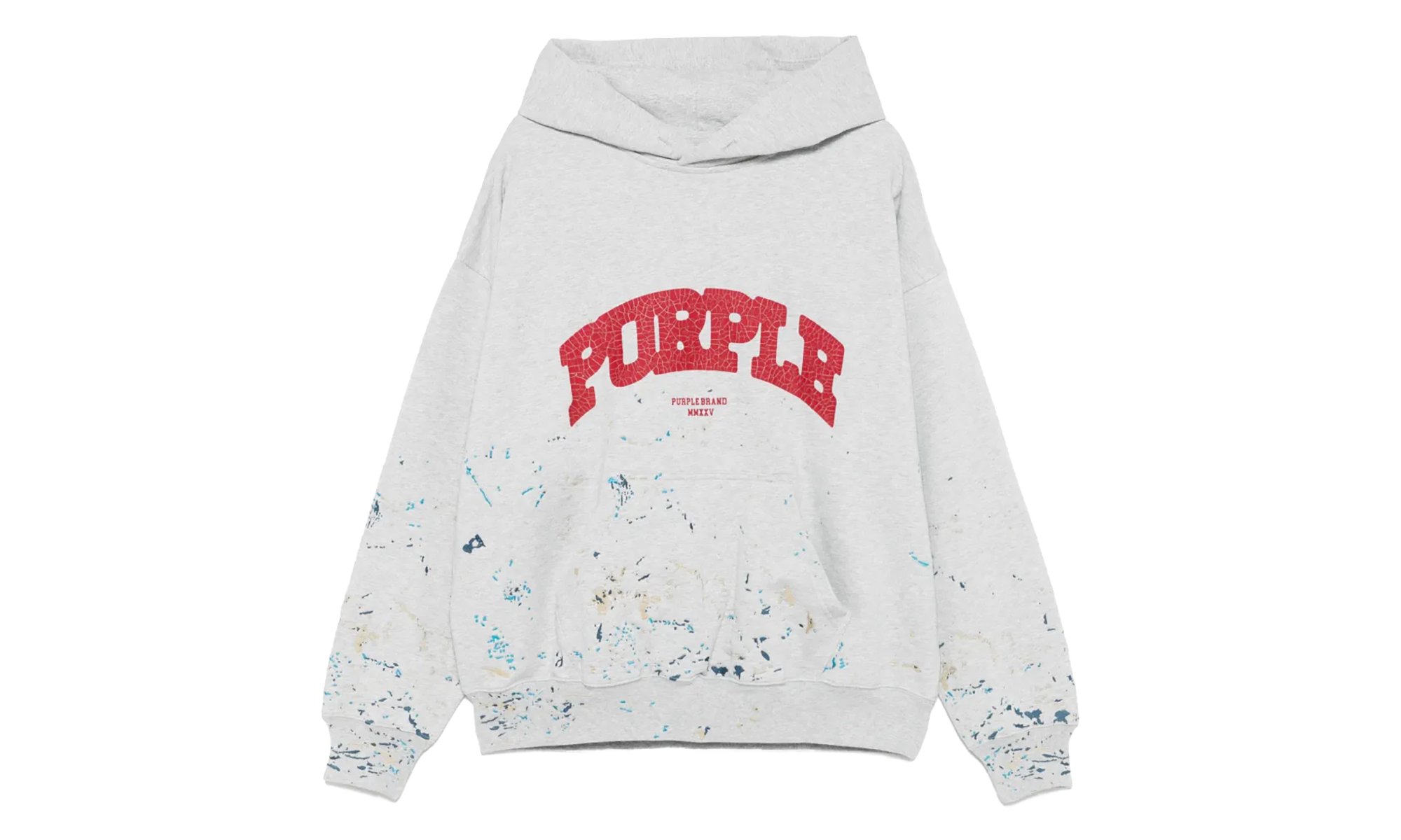 Crackle Paint Hoodie "Heather" P401 MFGS325