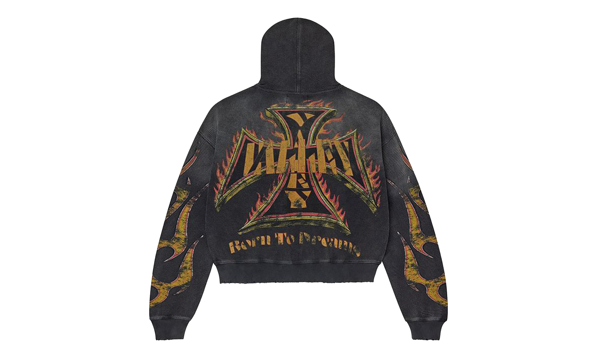 Reborn Waffle Knit Zip Up "Black" VAL139