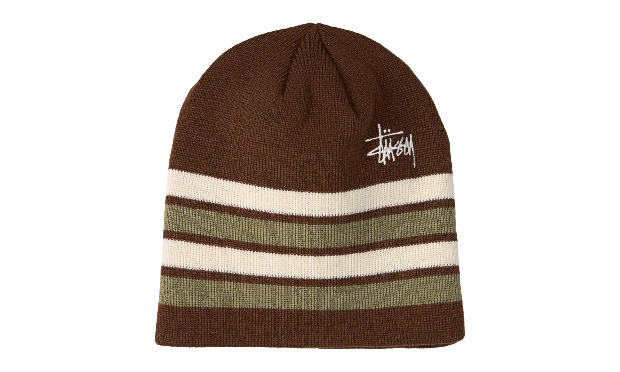 Skullcap Striped Beanie "Brown" STUS454