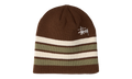 Skullcap Striped Beanie "Brown" STUS454