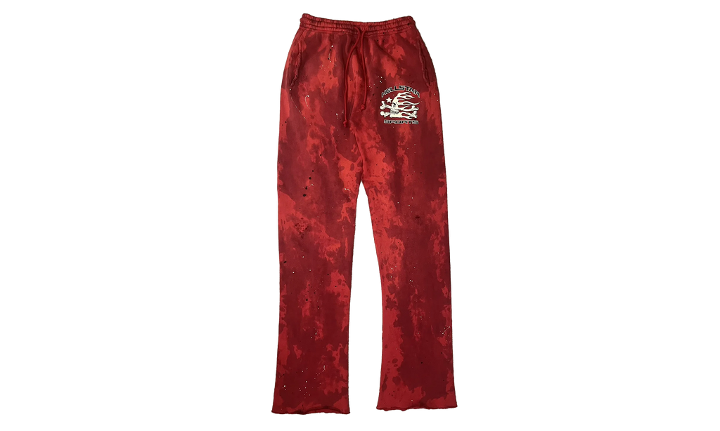 Sports Lava Wash Tie-Dye Sweatpants "Red" HSR151