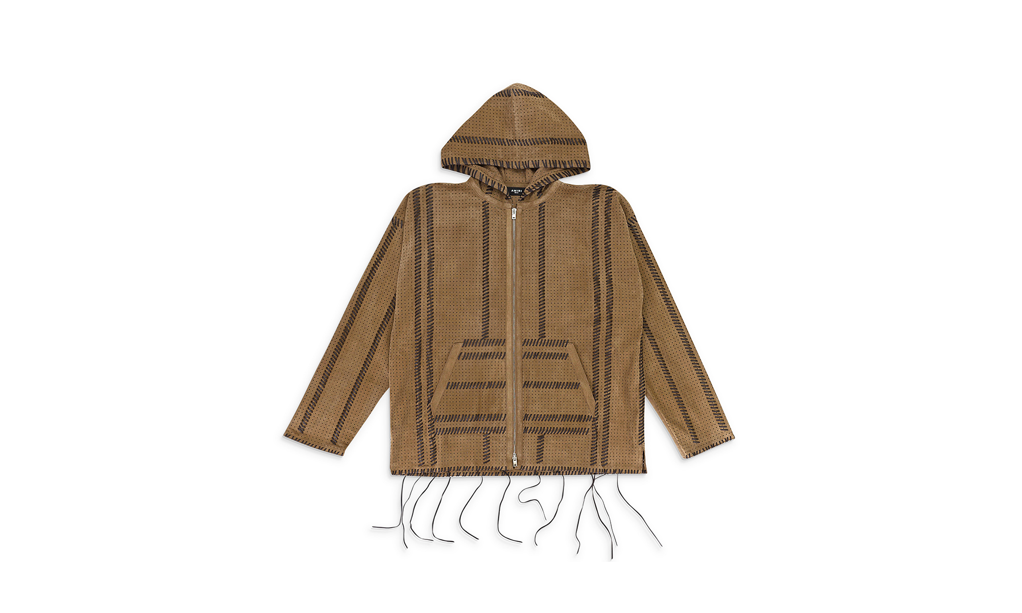 PERFORATED WHIP HOODIE "Mink/Charcoal" SS22MLH002