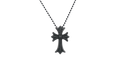 Silicone 30" Necklace "Black Glitter" CHRM0469