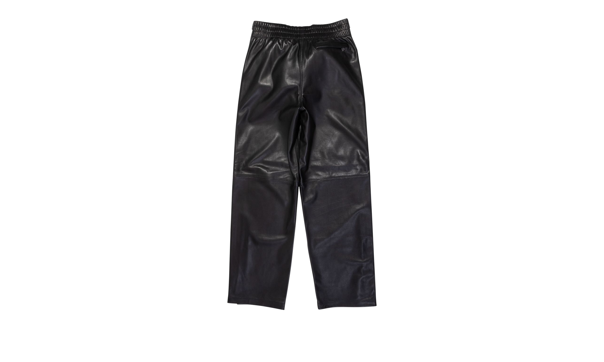 LEATHER SIDE ZIP TRACK PANT "Black" P522 LBBP423