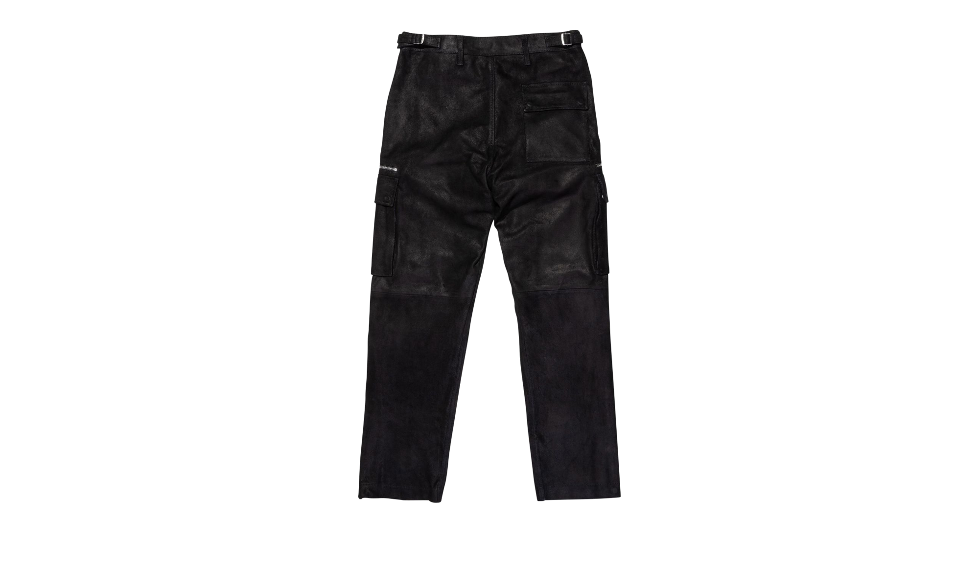 SUEDE ZIP CARGO PANT "Black" P521 LPBB423