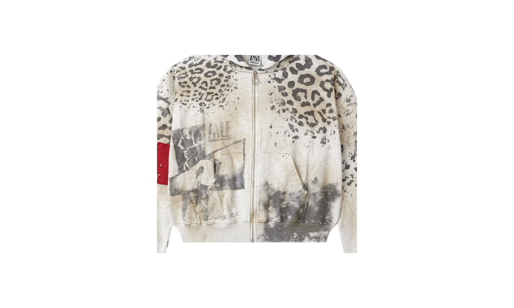 Cheetah Camo Zip Up Hoodie "Grey" VALE 08 007 CZU GY