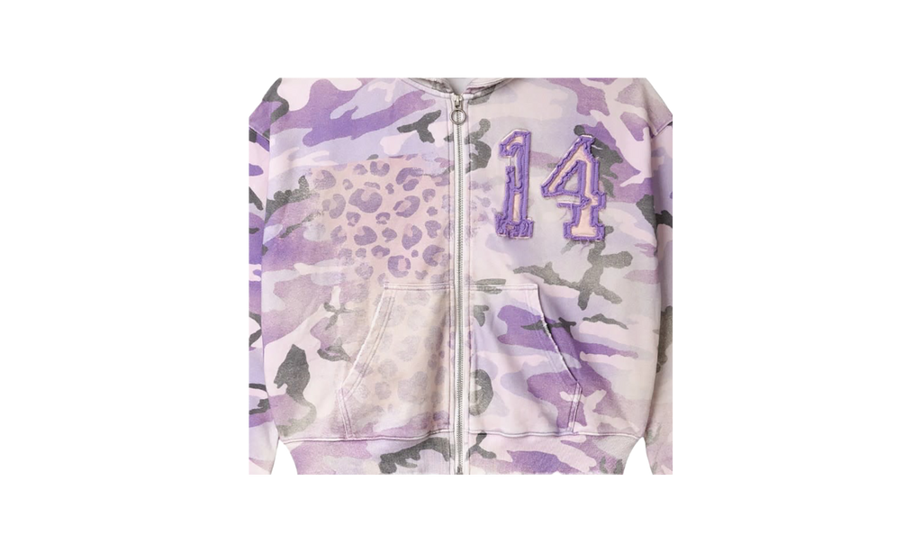 Cheetah Camo Zip Up Hoodie "Purple Camo" VALE 07 007 PWZU PP