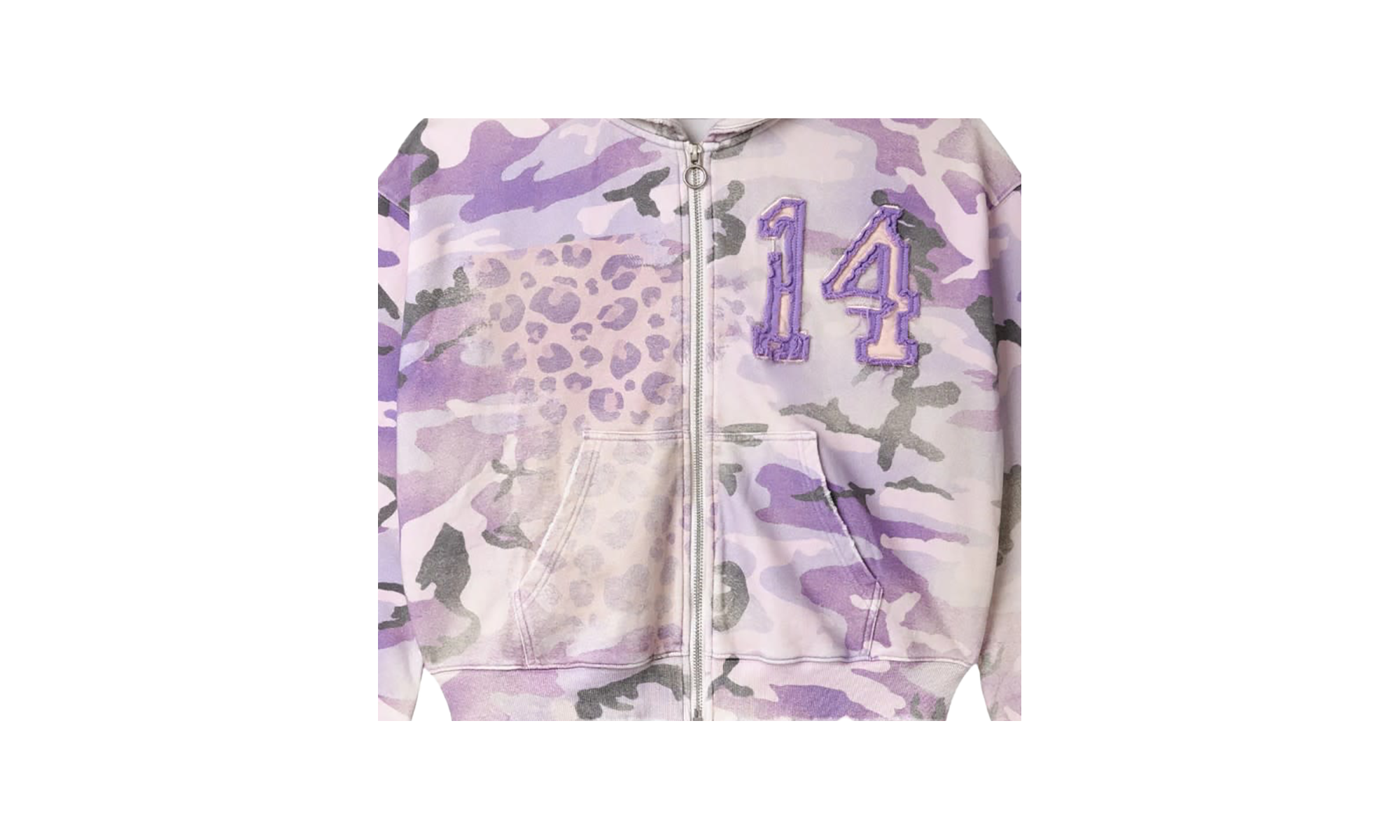 Cheetah Camo Zip Up Hoodie "Purple Camo" VALE 07 007 PWZU PP