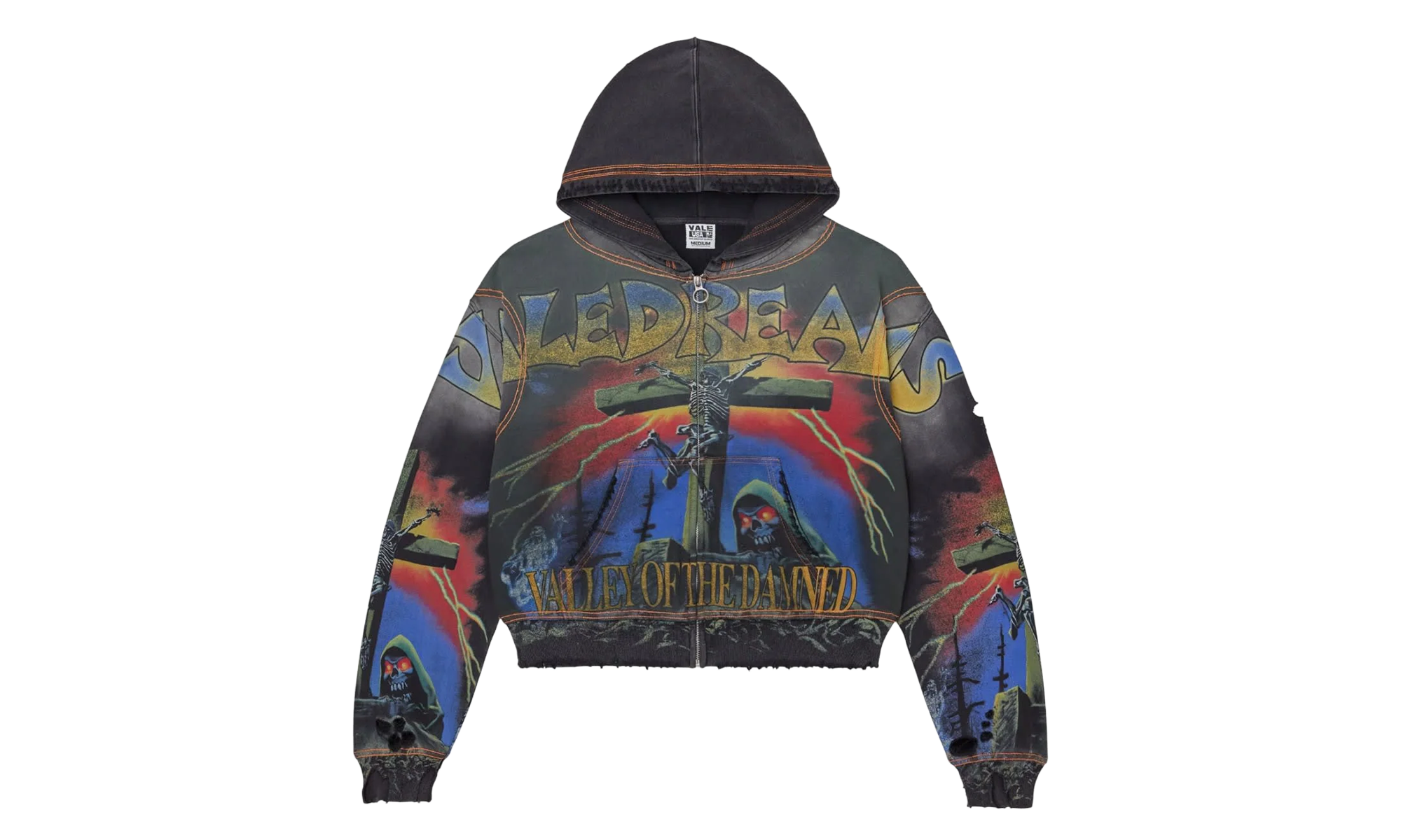 Damned Big Zip Up Hoodie "Black" VALE 11 007 VFDBZUB BK