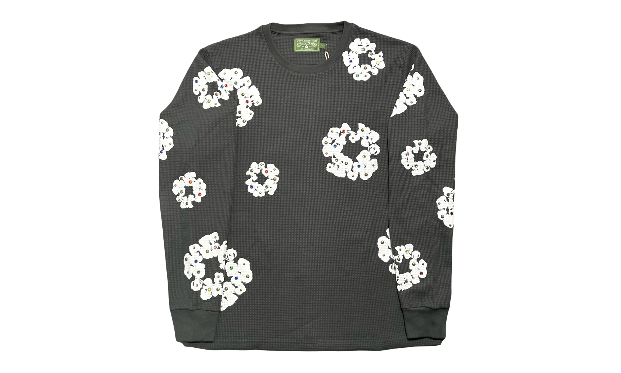 Rhinestone Cotton Wreath Thermal "Vintage Black" DT031
