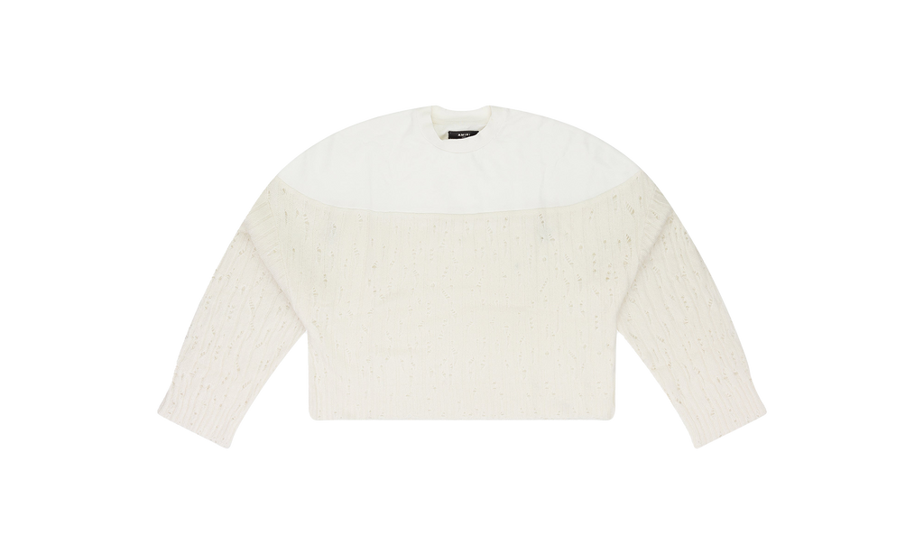 Drop Needle Crewneck Wmns "Cream" PS22WKL005_ALABASTER
