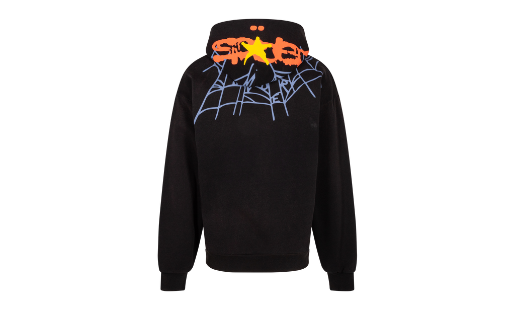 HEAVY WEB HOODIE "Black" SP5der26